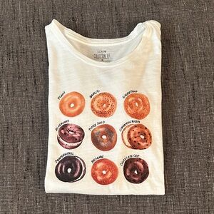 J. Crew Bagel Print Collector Tee in White